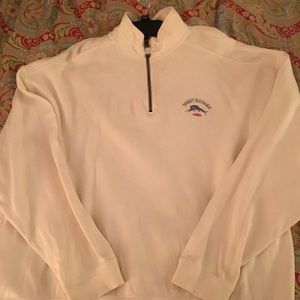 Classic Tommy Bahama Mens Ivory Quarter Zip